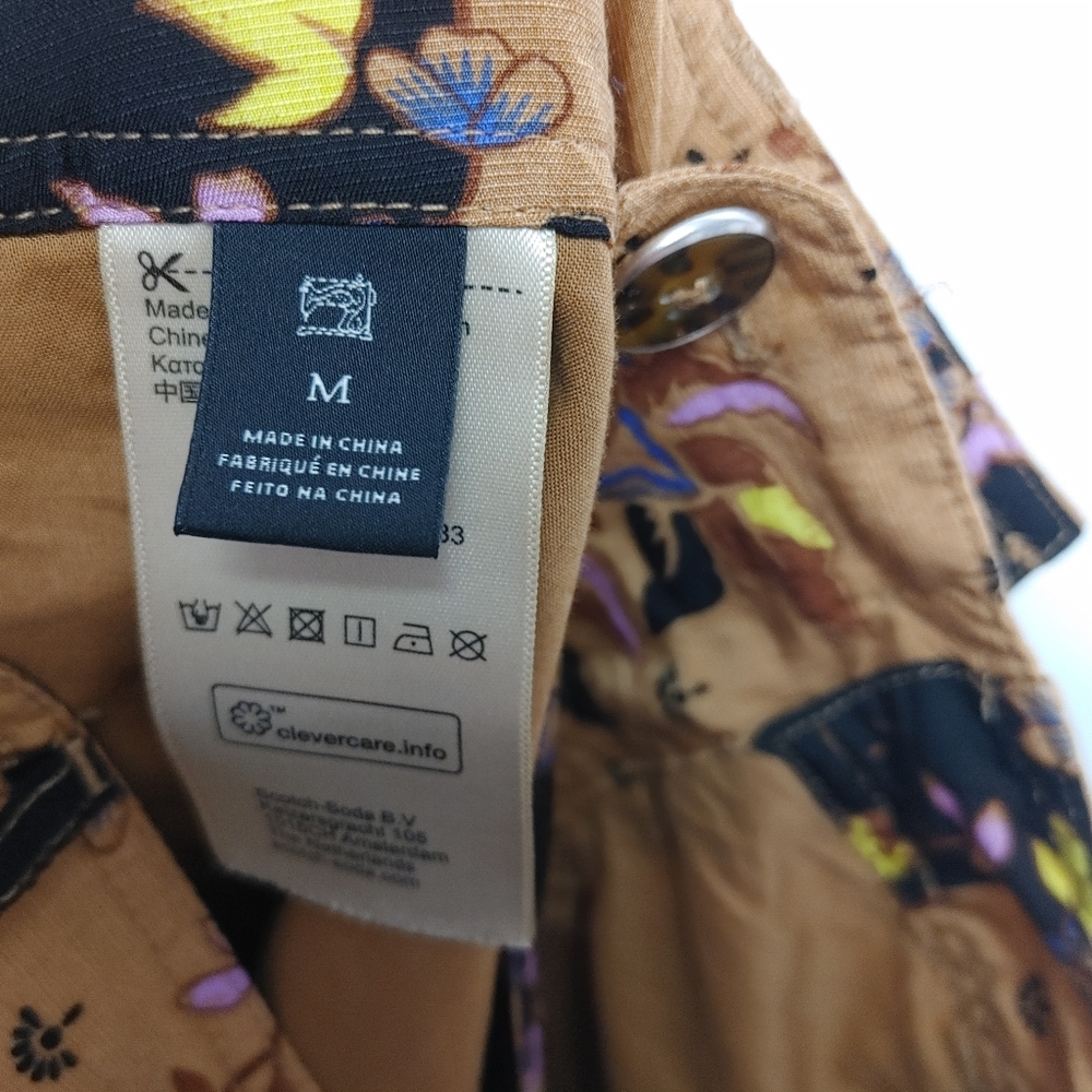 Scotch & Soda Linen Blend Floral Printed Straight Leg Pants Size M - Picture 10 of 15